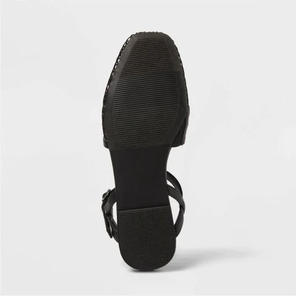 Women's Vanna Fishnet Slingback Flats - A New Day Black 7.5 | Brand New! - Picture 4 of 9